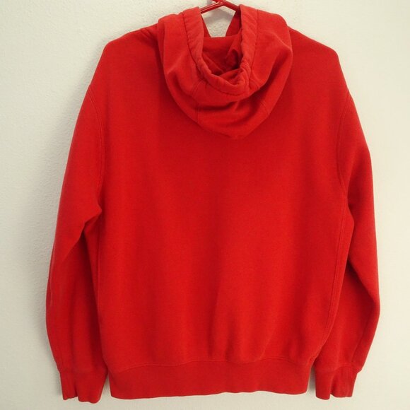 Vintage Nike Pullover Hoodie Logo Check Sweatshirt Men's Red Oversize Small - Picture 5 of 8